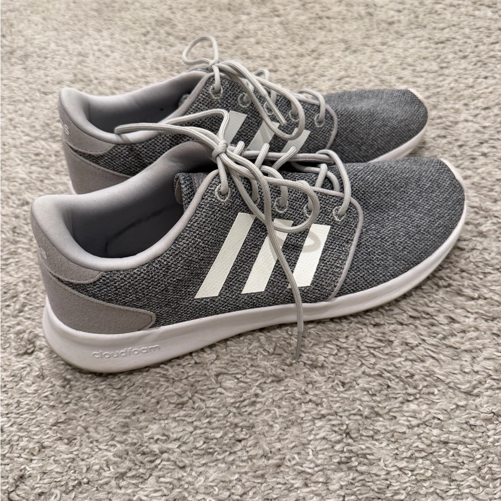 Adidas Cloudfoam Gray and White Sneakers Size 9